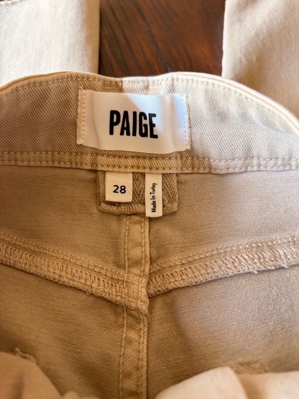 PAIGE Anessa Wide Leg Jean 28 / 6 Soft Vintage Sand NWT - Picture 3 of 7